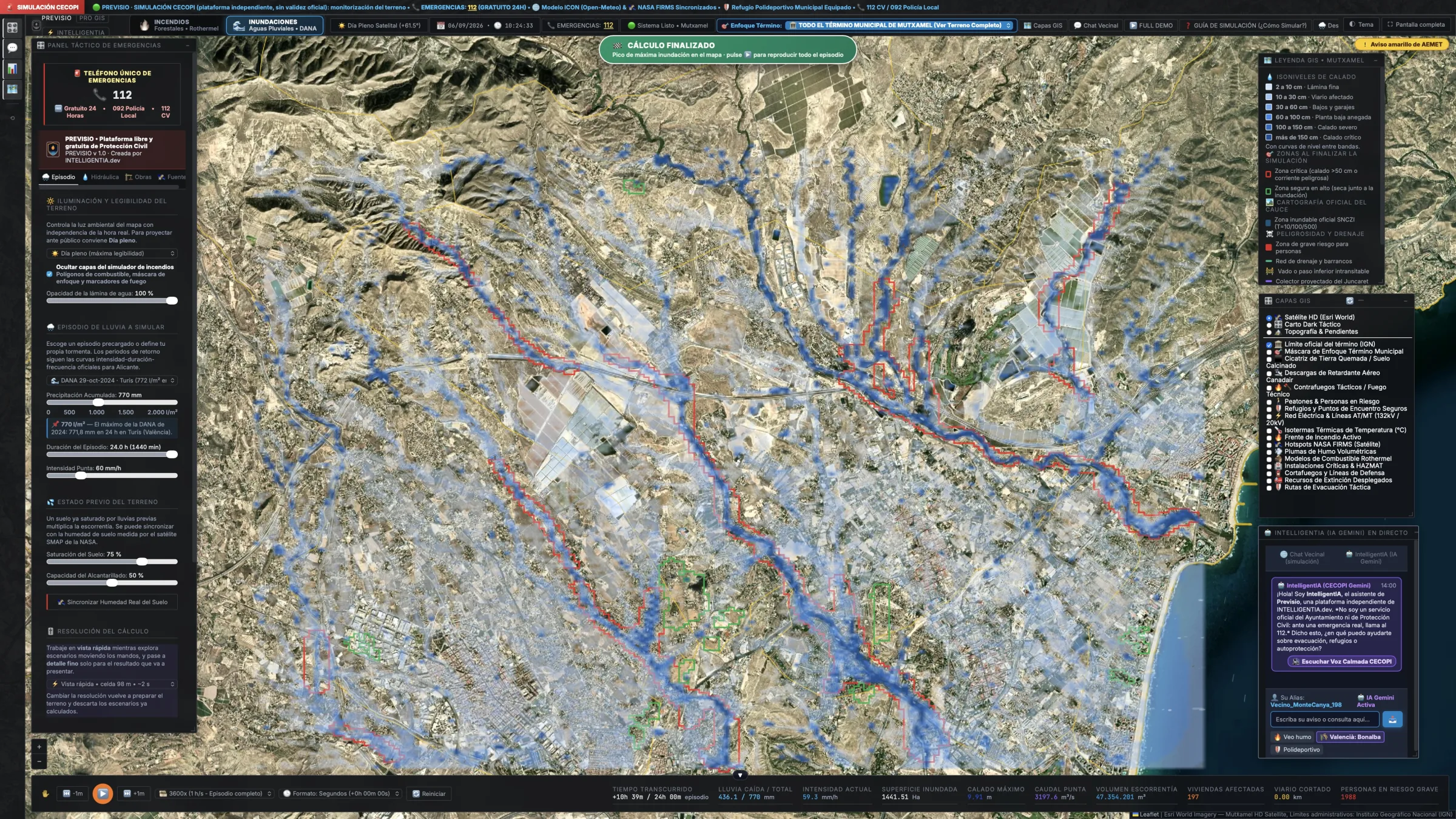 Previsio: Real-time emergency physical simulation platform